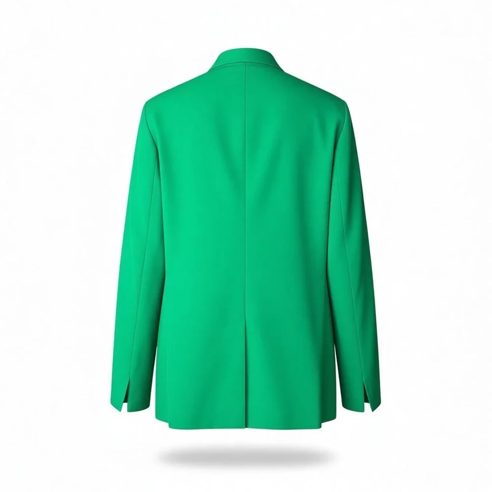 Akris Punto Emerald Wool Statement Blazer – Size 12 – Luxury Collector Piece - Picture 4 of 10
